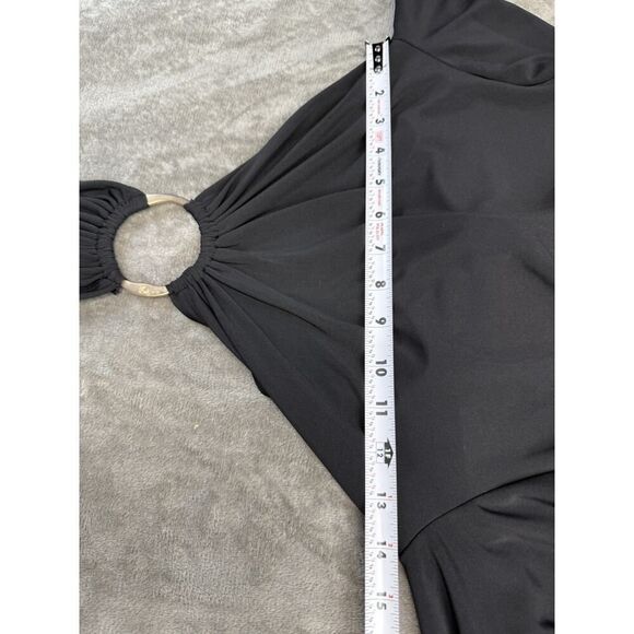 NWT GAP x Cult Gaia Black Cut-Out Ring Long Sleeve Maxi Dress Size XS - Picture 7 of 11